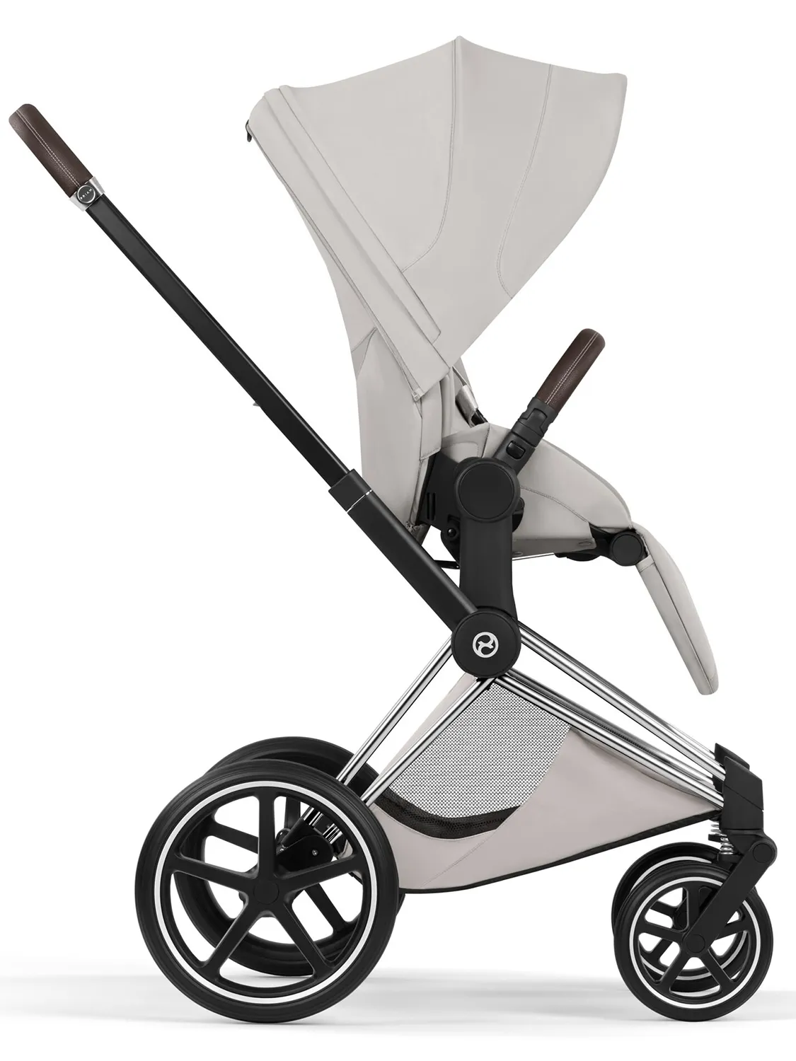 Коляска 2 в 1 Cybex Priam Style шасси Chrome Brown