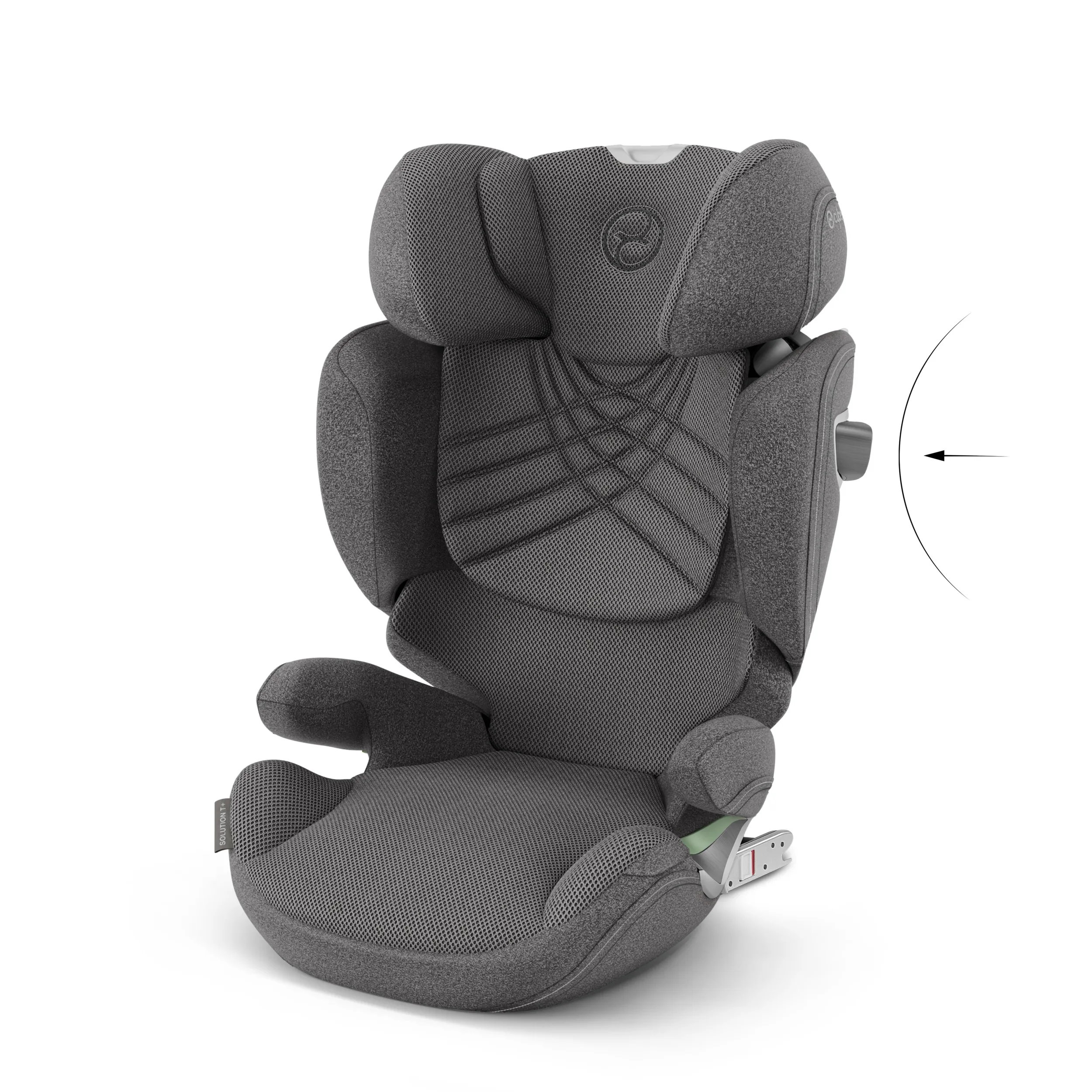 Автокресло 2/3 CYBEX Solution T i-Fix Plus, серый (mirage grey), от 3 до 12 лет, 15-36 кг (100 до 150 см), ISOFIX. Изображение 5