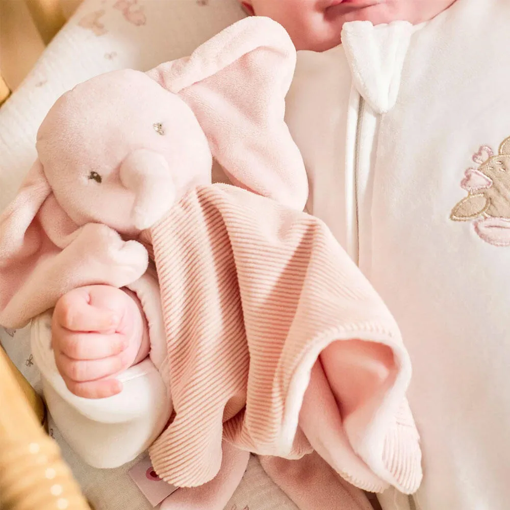 Игрушка мягкая Nattou Doudou большая FANFAN Слонёнок вельвет pink 759144