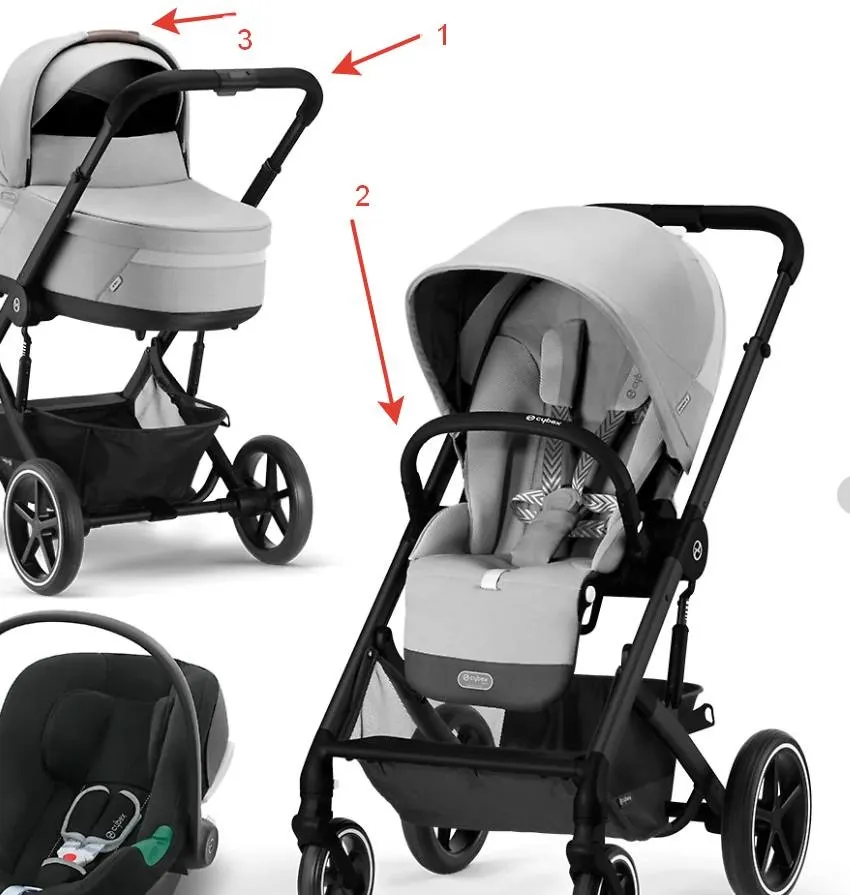 Коляска 3 в 1 Cybex Balios S Lux