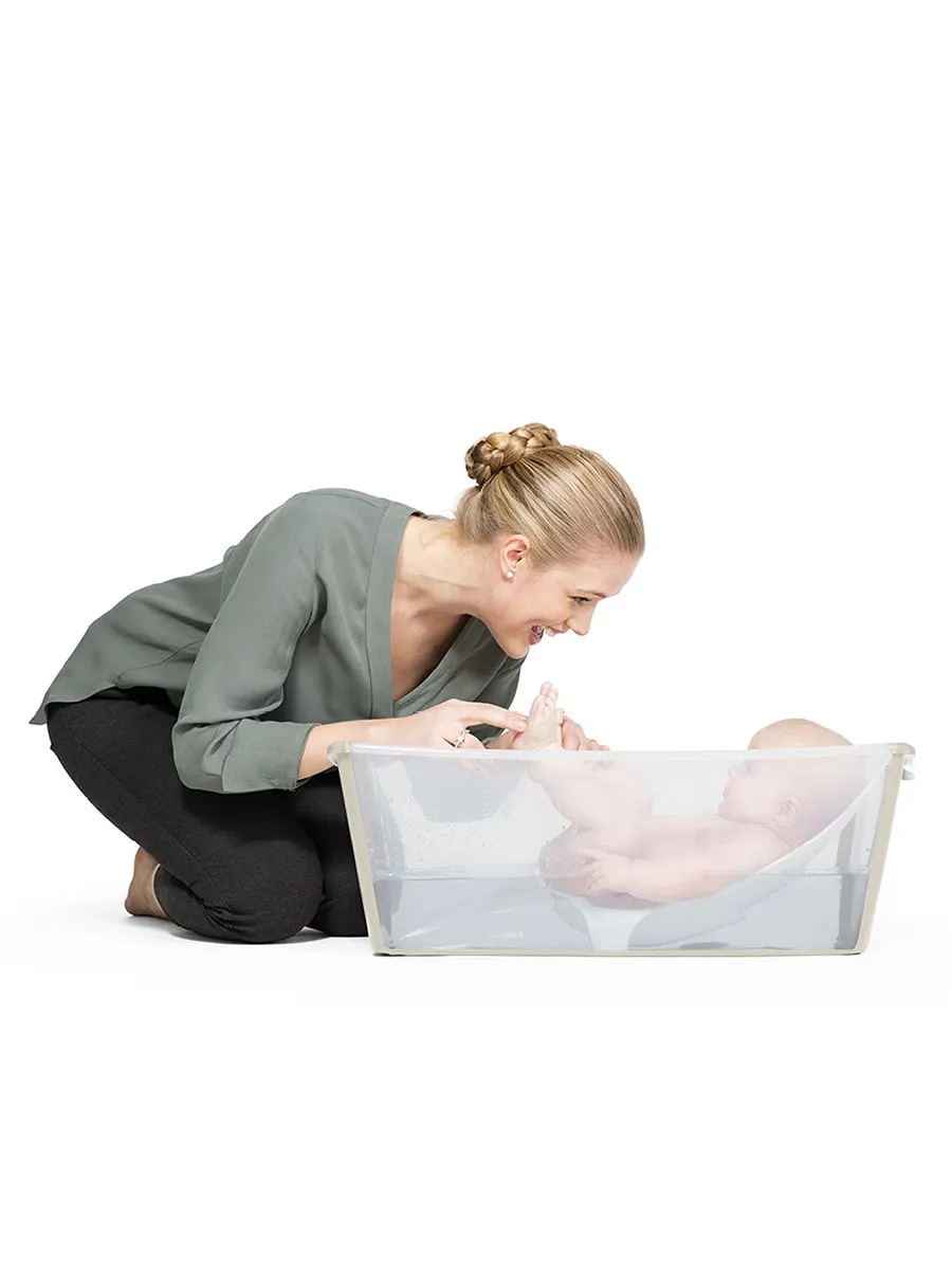Ванночка с горкой Stokke Flexi Bath Bundle, Tub with Newborn Support Бежевый (Sandy Beige) 531512. Изображение 7