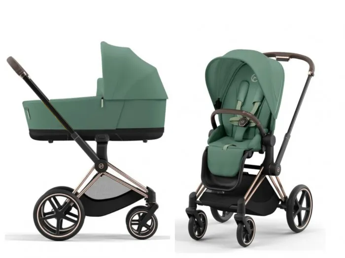Коляска 2 в 1 Cybex Priam IV шасси Rosegold
