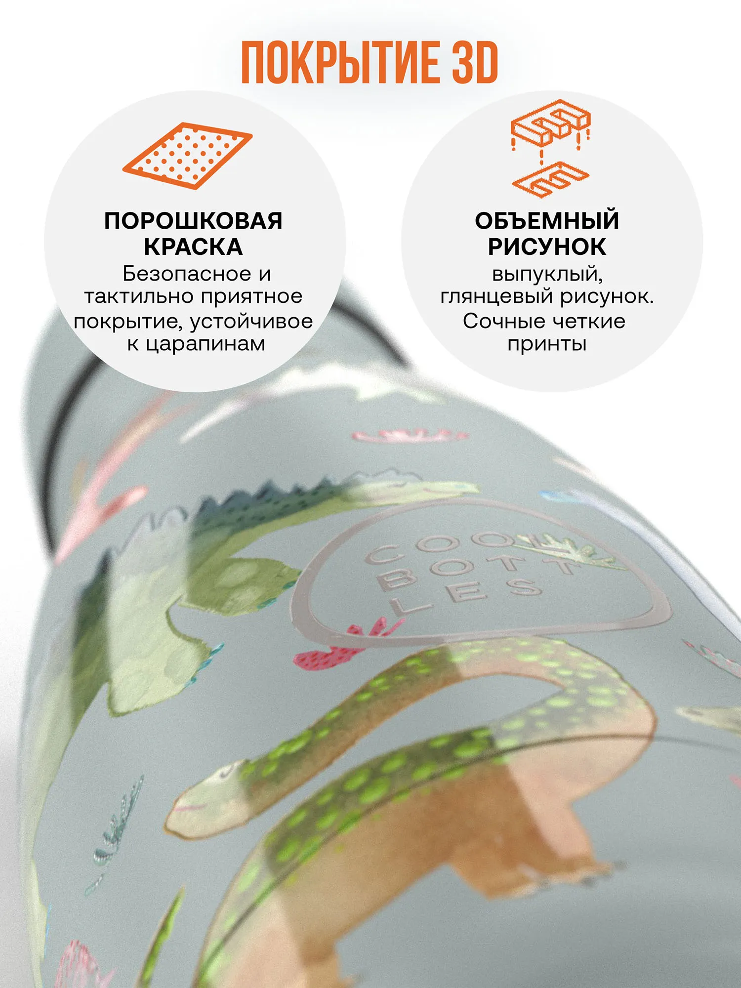 Термос–термобутылка Cool Bottles Kids серия Pals Dinos Planet 260 мл