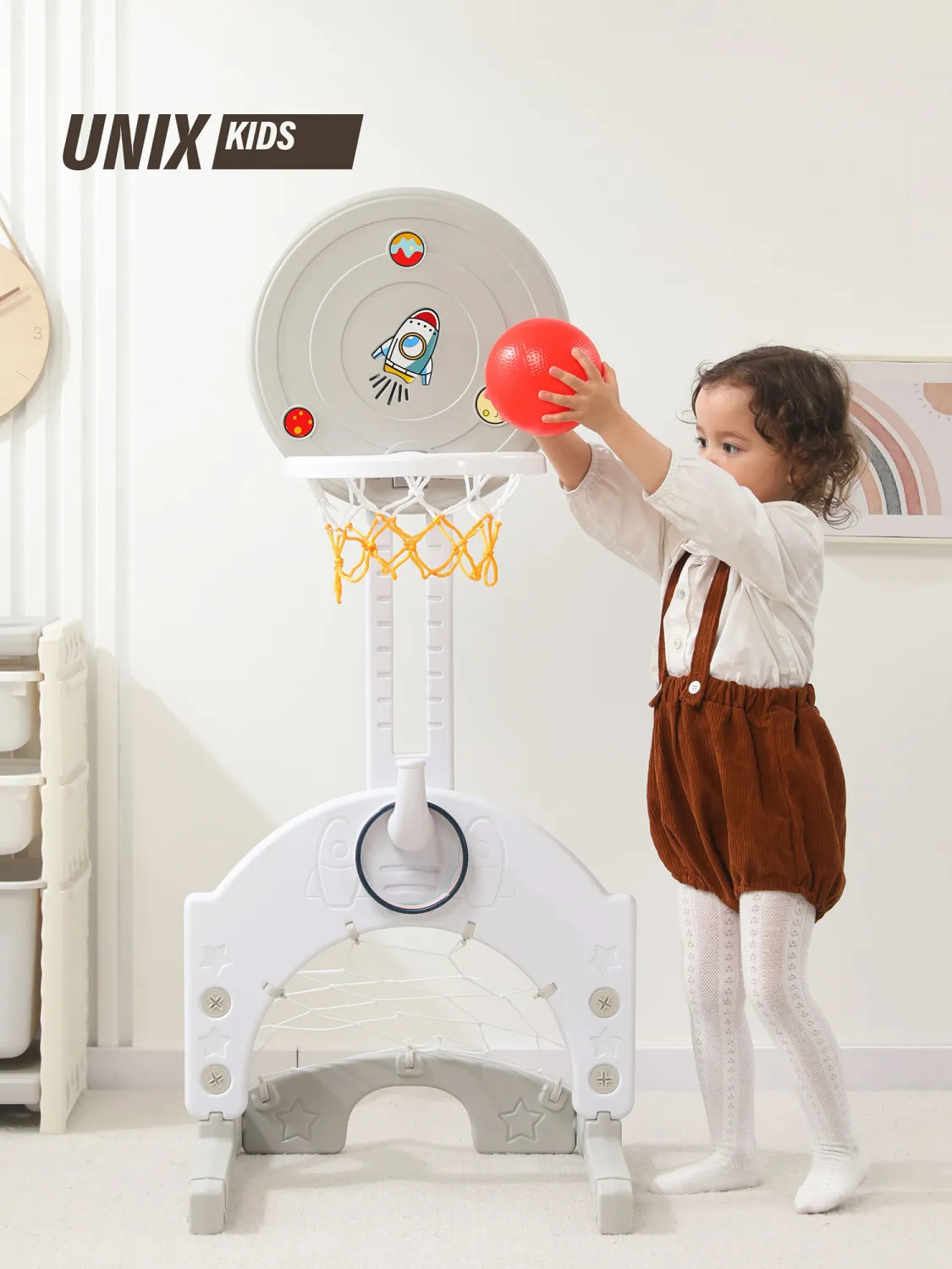 Стойка баскетбольная UNIX Kids Space Grey PPBSGRY