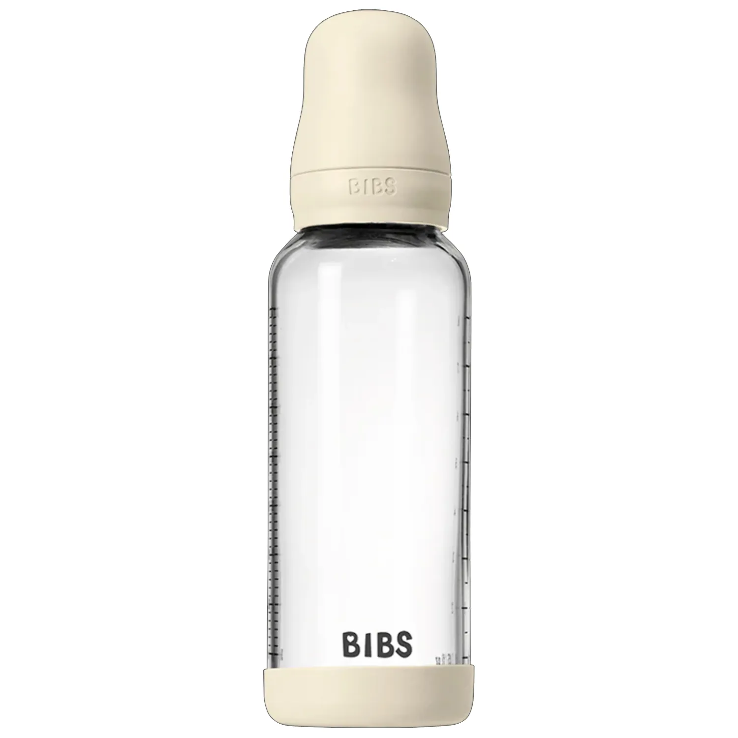 Бутылочка BIBS стеклянная для кормления с силиконовой соской средний поток 240 мл