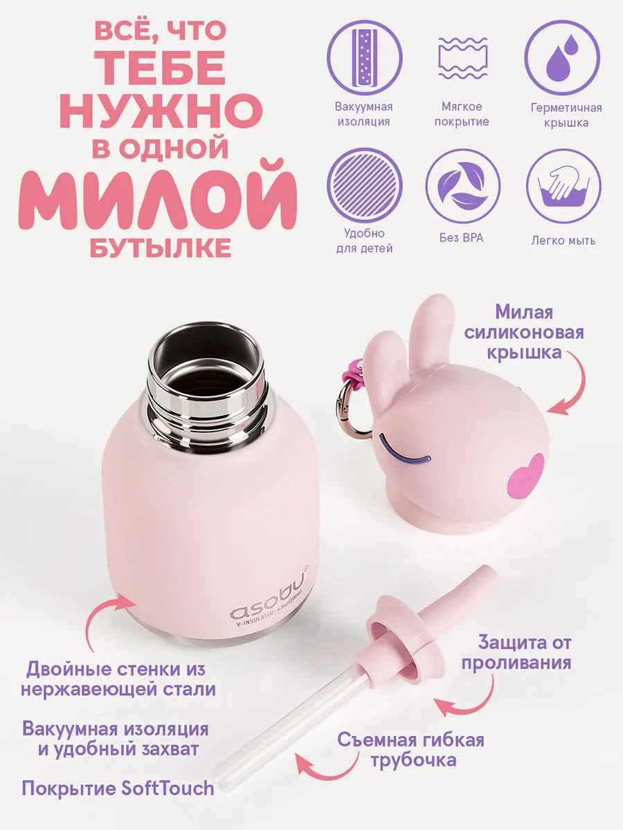 Бутылка Asobu для холодных и горячих напитков Mini Bestie 200 мл