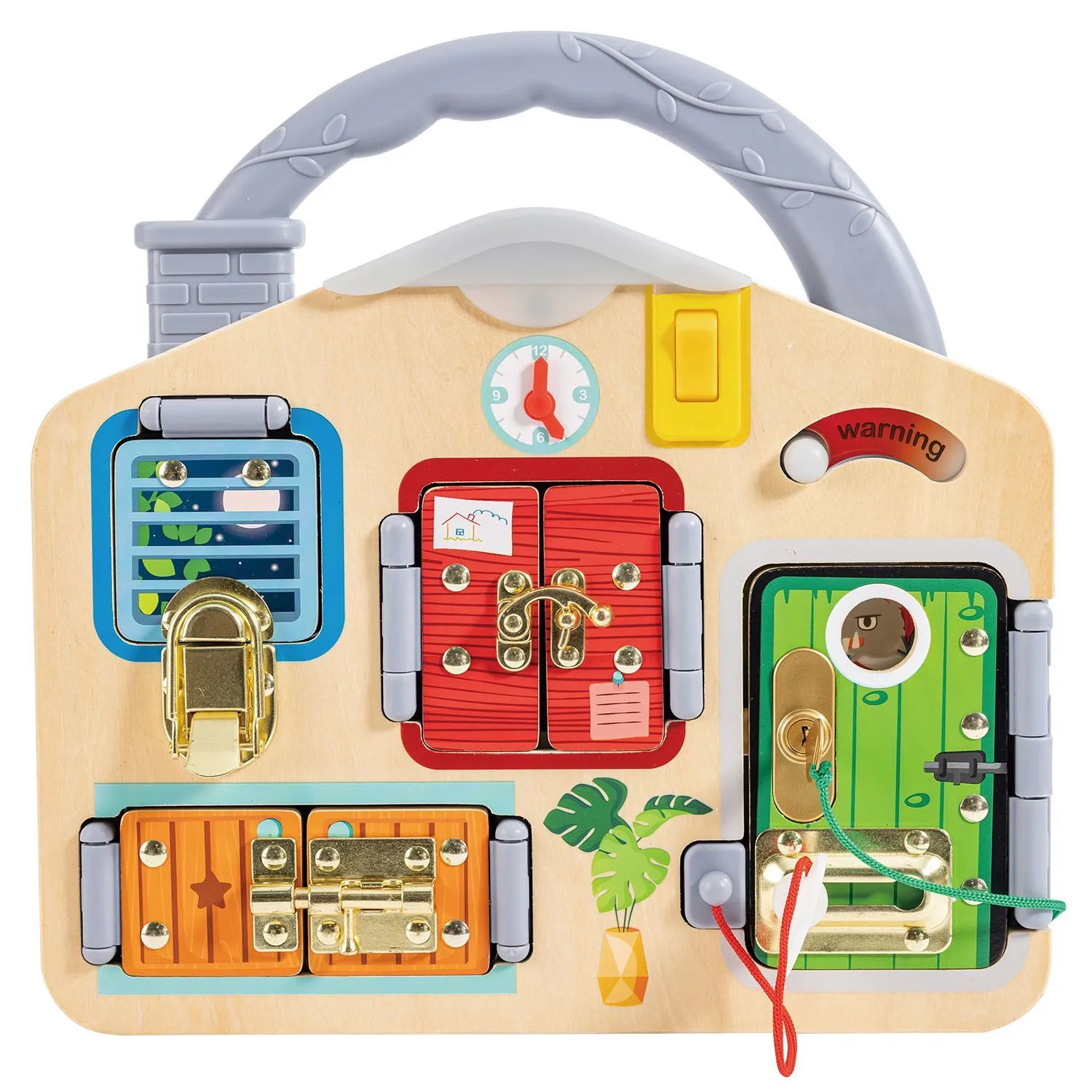 Игрушка HAPE развивающая Бизиборд «Тайные комнаты» E1111_HP