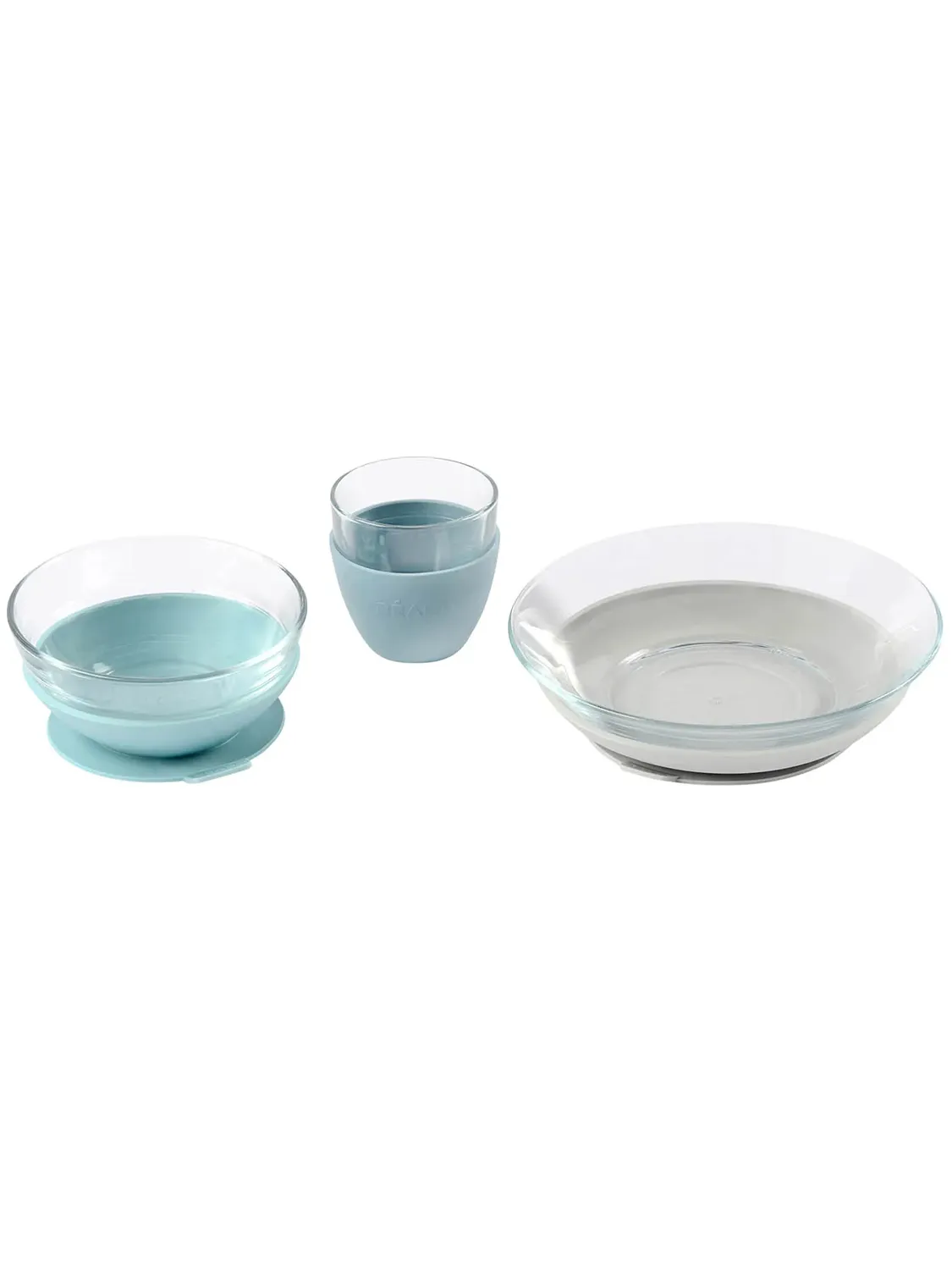 Набор посуды Beaba стеклянный 2 тарелки, чашка Coffret Repas Verre
