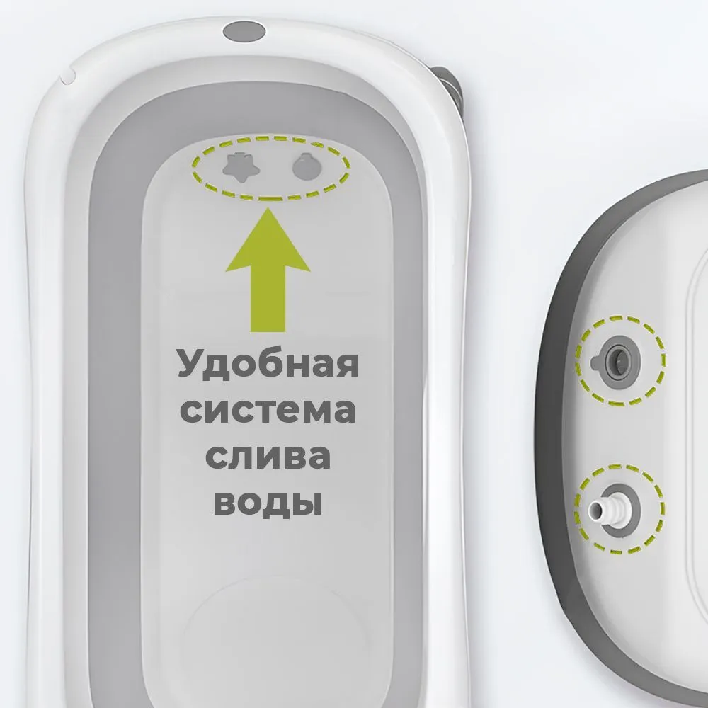 Ванночка для купания новорожденных iFam большая складная