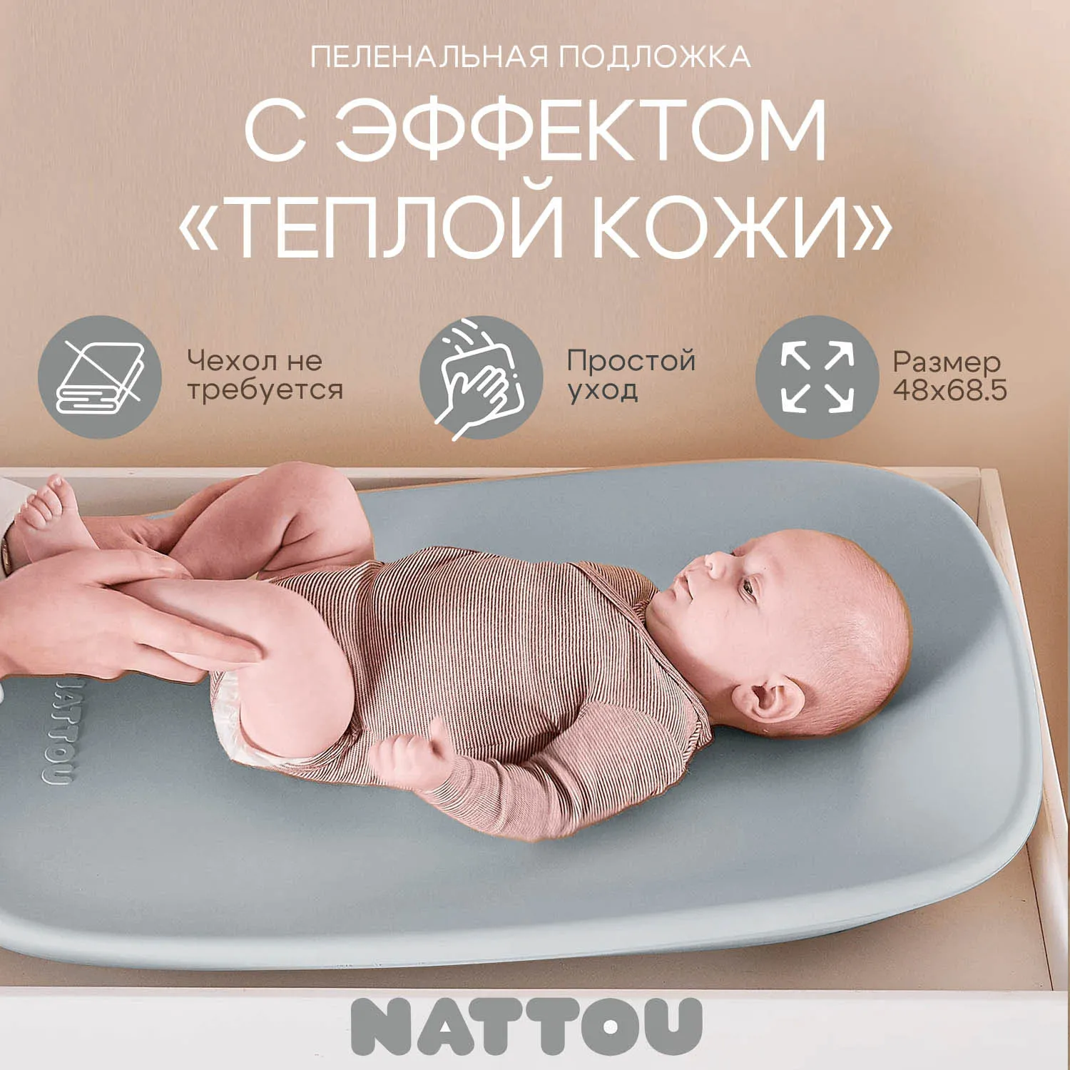 Набор: Подложка (матрас) пеленальная Nattou и Горшок Fiorellino
