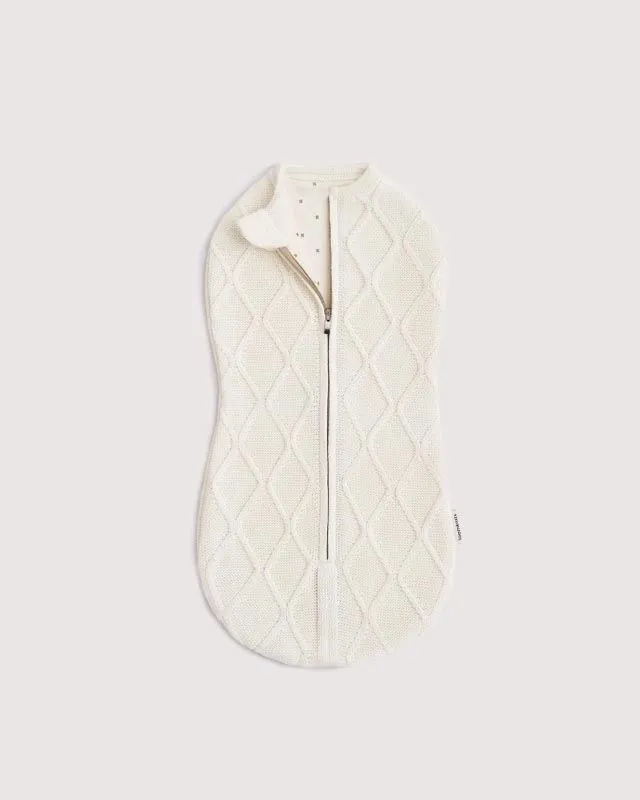 Кокон детский LoomKnits Oliver вязаный Кремовый