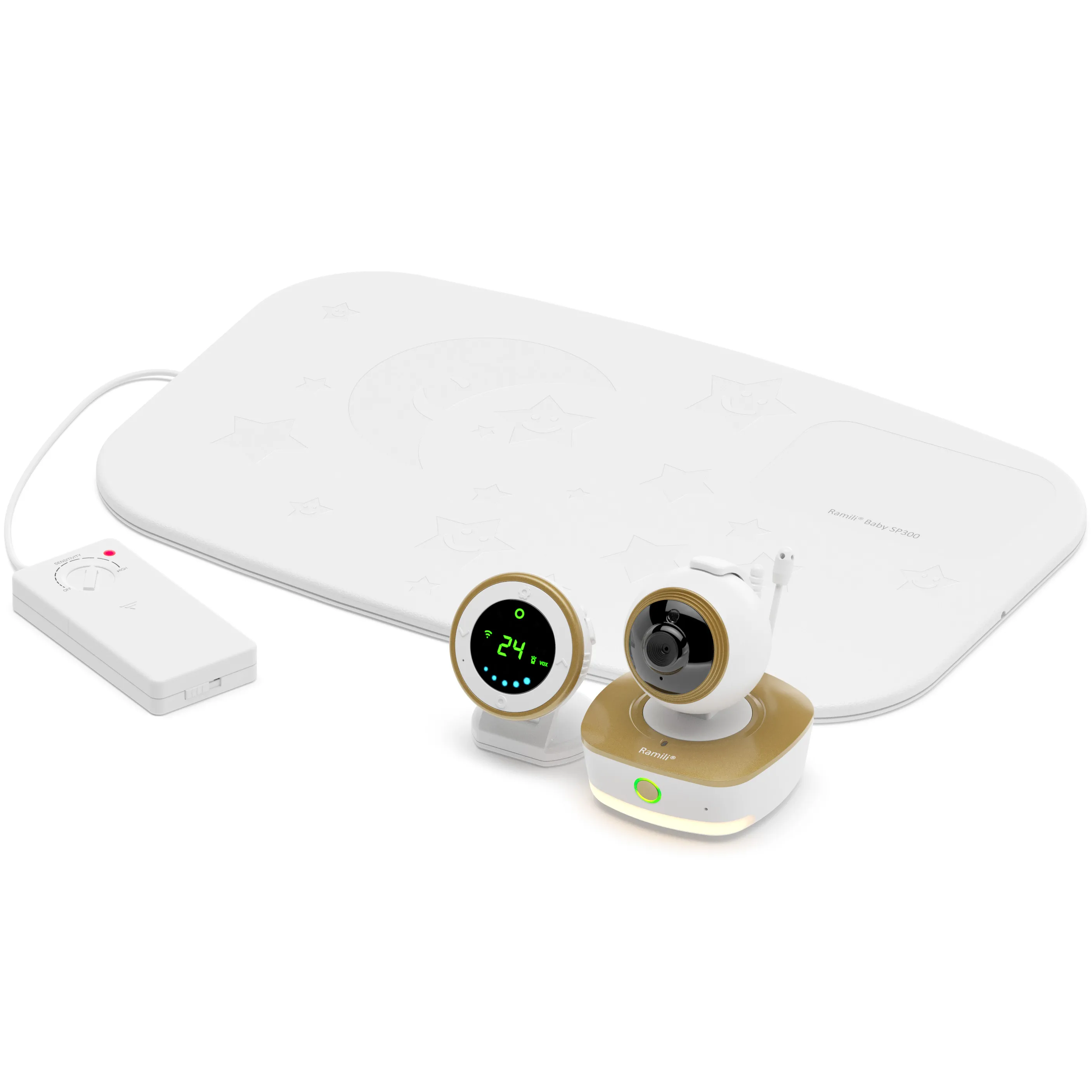Видеоняня Ramili Baby с монитором дыхания 3 в 1 Wi-Fi Full HD радио с повышенной дальностью RV1800SP