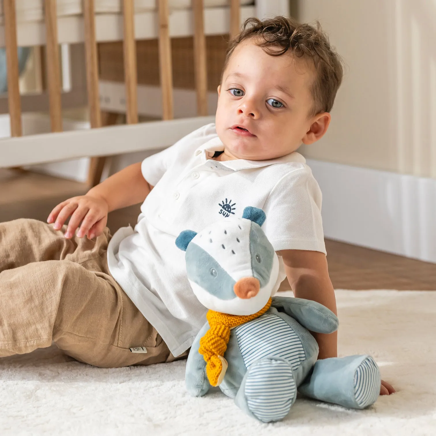 Игрушка мягкая Nattou Soft toy FELIX & LEO Барсук 595001