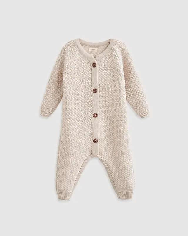 Комбинезон детский LoomKnits Топленое молоко хлопок