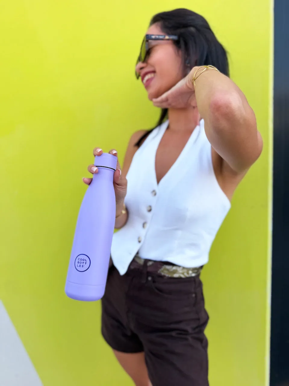 Термос-термобутылка Cool Bottles Soft Лиловый (Lilac) 500мл CB500SOL. Изображение 5