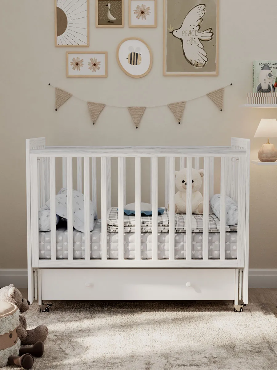 Кровать ANTEMI Classic Sleep Premium 120х60 с ящиком-маятником