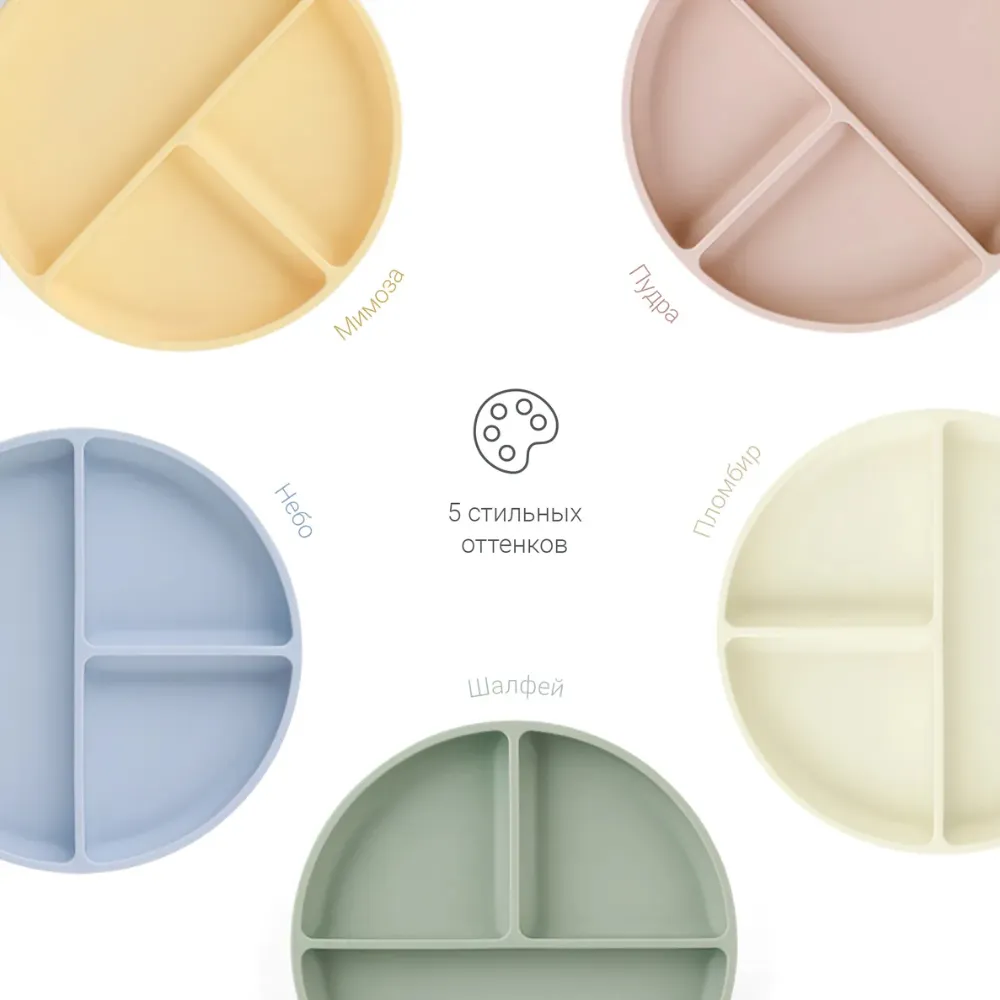 Тарелка edda секционная на присоске