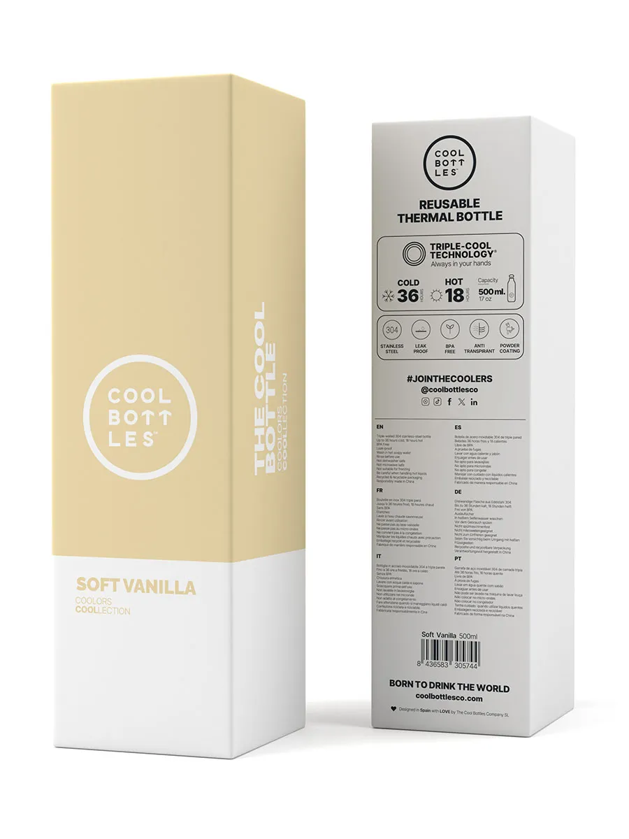 Термос-термобутылка Cool Bottles Soft Ванильный (Vanilla) 500мл CB500SOV. Изображение 4