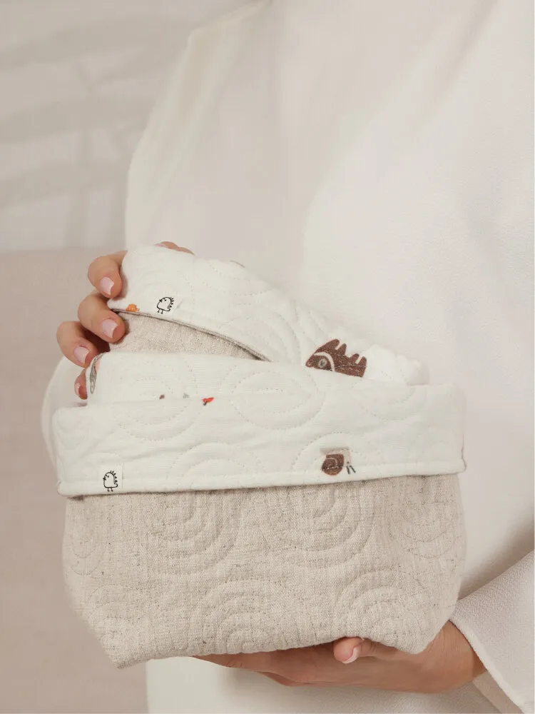 Корзины для хранения BUBA KIDS 3 шт. Заповедный лес/Натуральный BKBASK101. Изображение 5