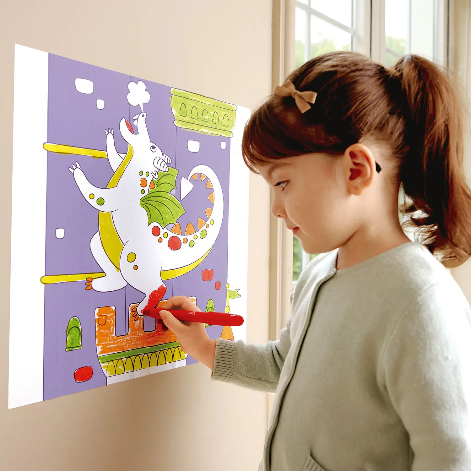 Набор большой игровой HAPE «Юный Пикассо» Раскрась величественный замок! E2019_HP