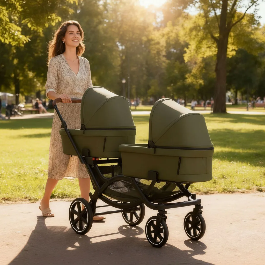 Коляска 2 в 1 для двойни ABC-Design Zoom 2