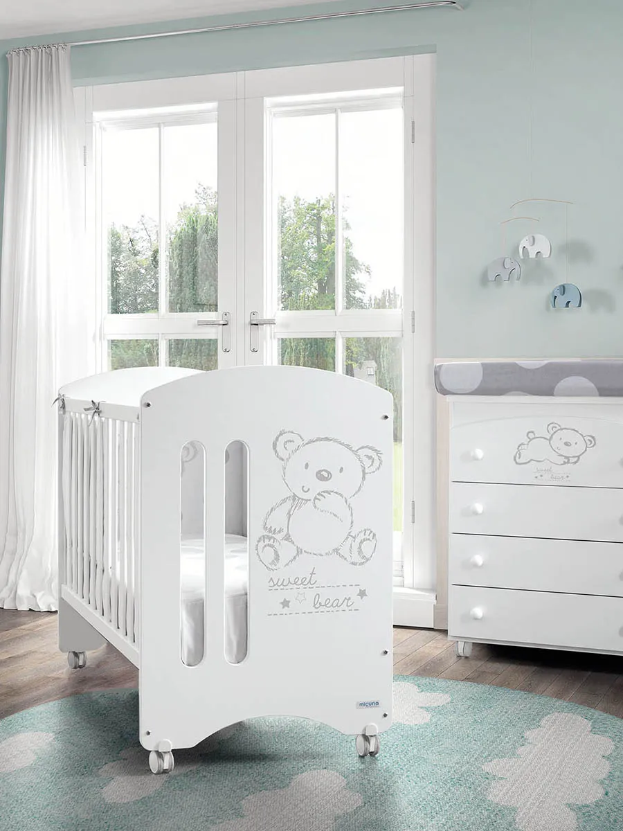 Приставная кроватка 120x60 Micuna Sweet Bear Basic + Матрас полиуретановый СН-620