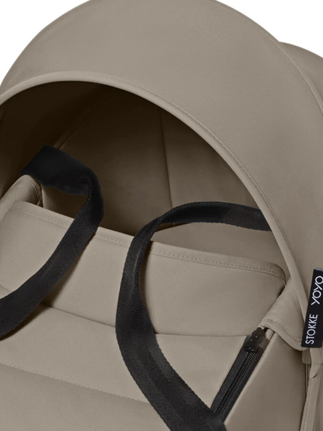 Коляска 2 в 1 Stokke YOYO3 shell, серо-коричневый (taupe), рама черная. Изображение 10