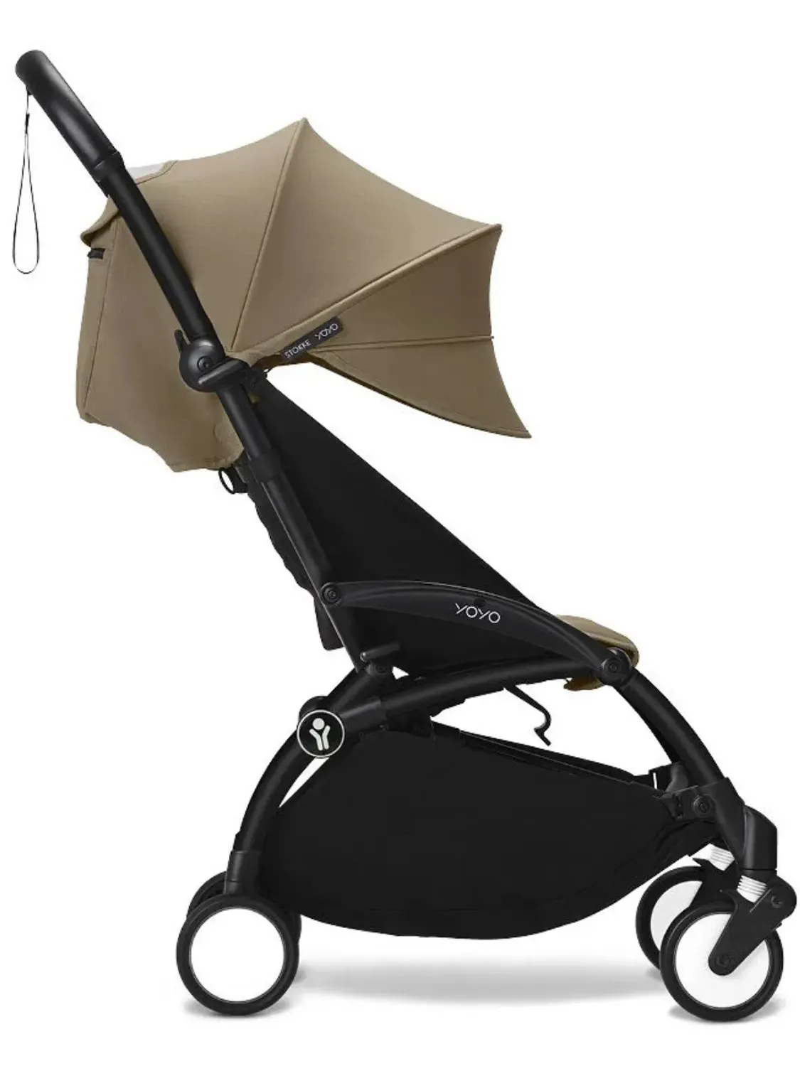 Коляска 2 в 1 Stokke YOYO3 shell, кофейный (toffee), рама черная. Изображение 15