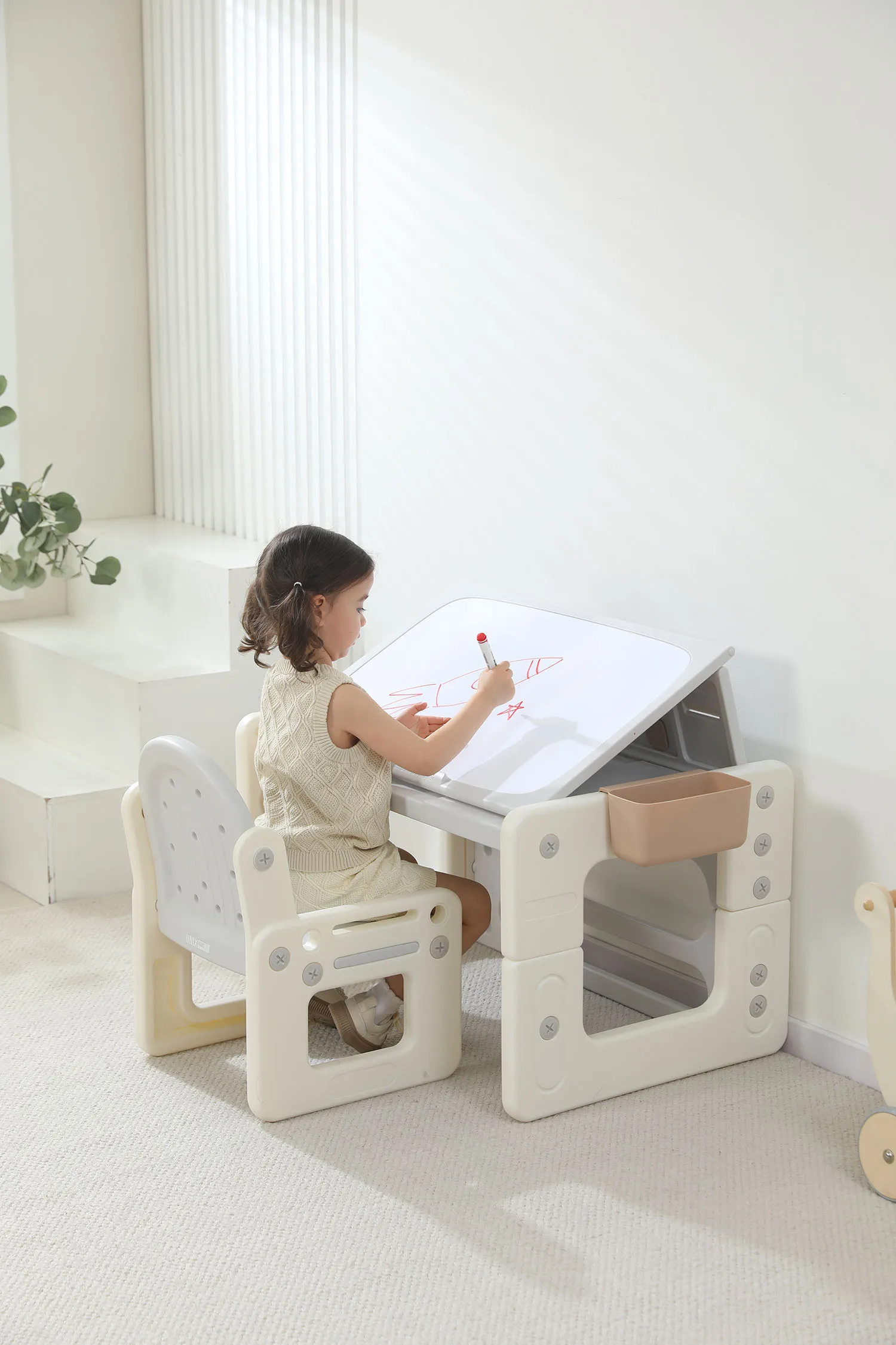 Стол со стульчиком 4 в 1 детский развивающий UNIX Kids Lego