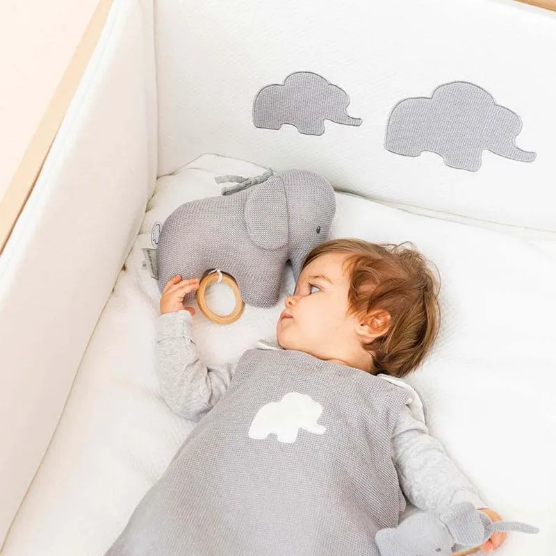 Игрушка мягкая музыкальная Nattou Soft Toy Tembo Jacquard Слоник 28 см 929370