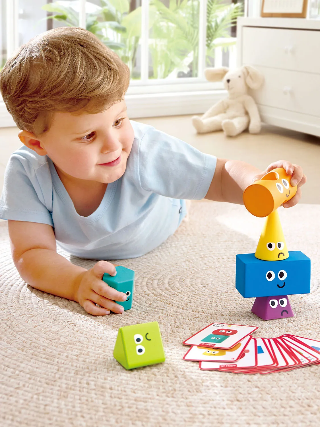 Головоломка HAPE «Умняша» Геометрическая башня (блоки монтессори) E0531_HP