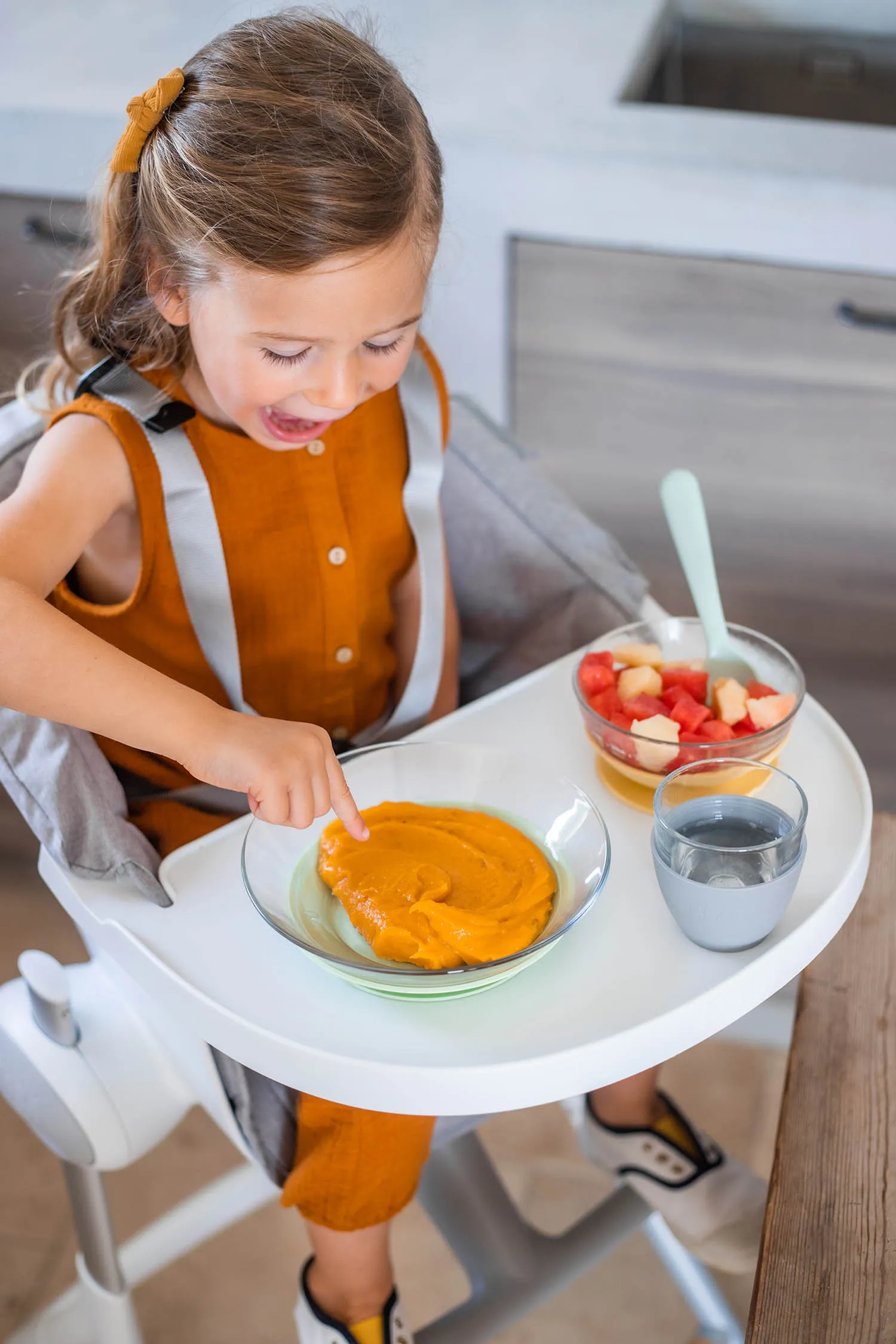 Набор посуды Beaba стеклянный 2 тарелки, чашка Coffret Repas Verre