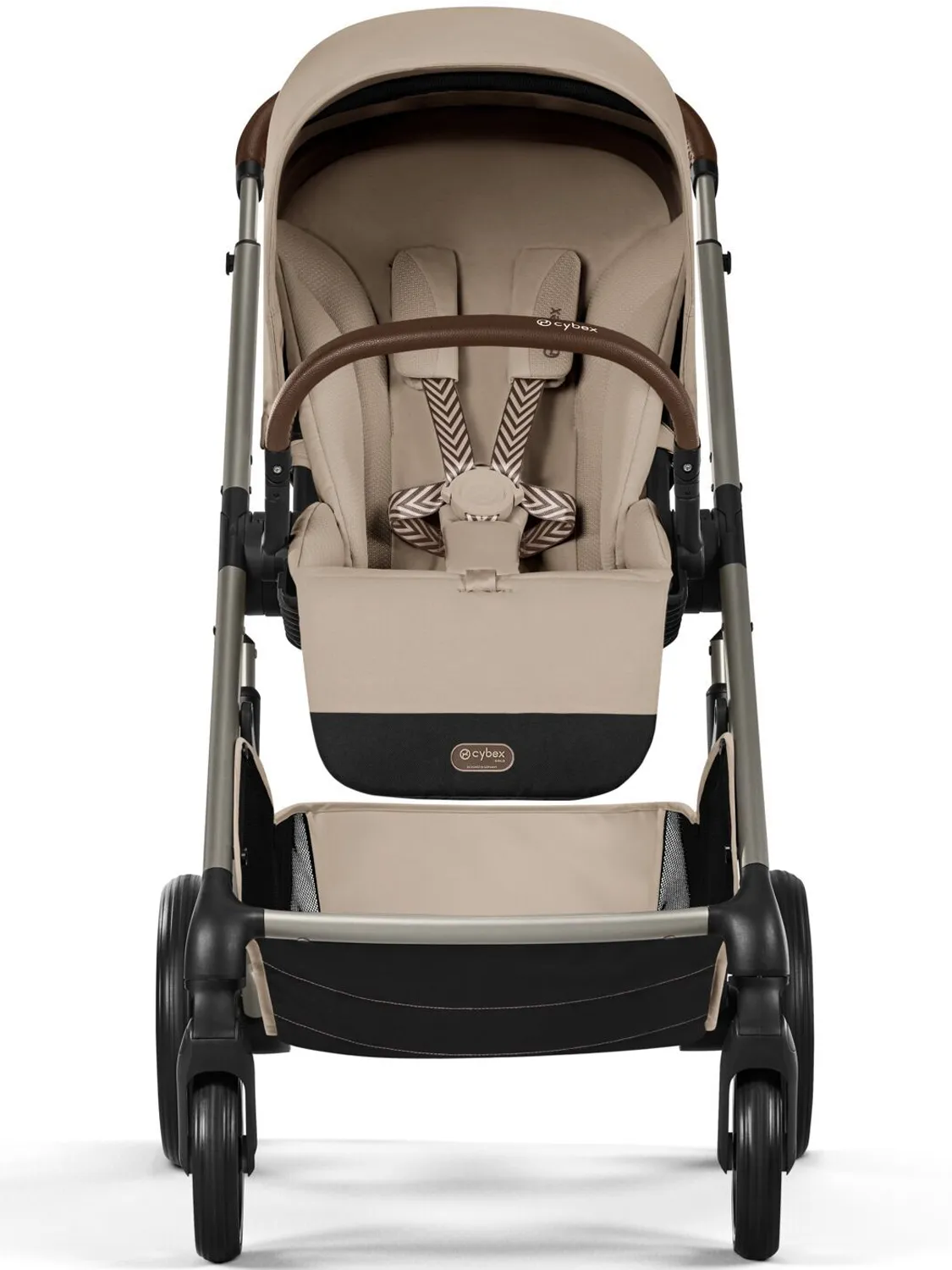 Коляска прогулочная Cybex Balios S Lux TPE (2026), бежевый (almond beige), с дождевиком. Изображение 3