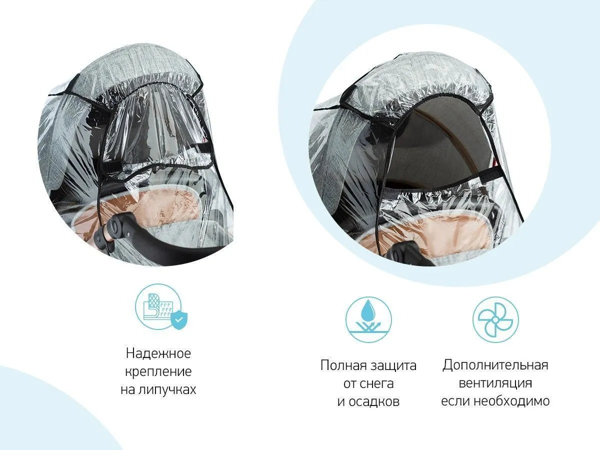 Дождевик Roxy-Kids на коляску универсальный в сумке RRC-001