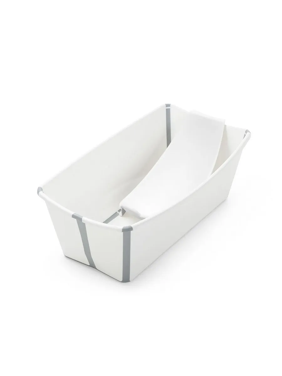 Ванночка с горкой Stokke Flexi Bath Bundle, Tub with Newborn Support Белый (White) 531501. Изображение 1