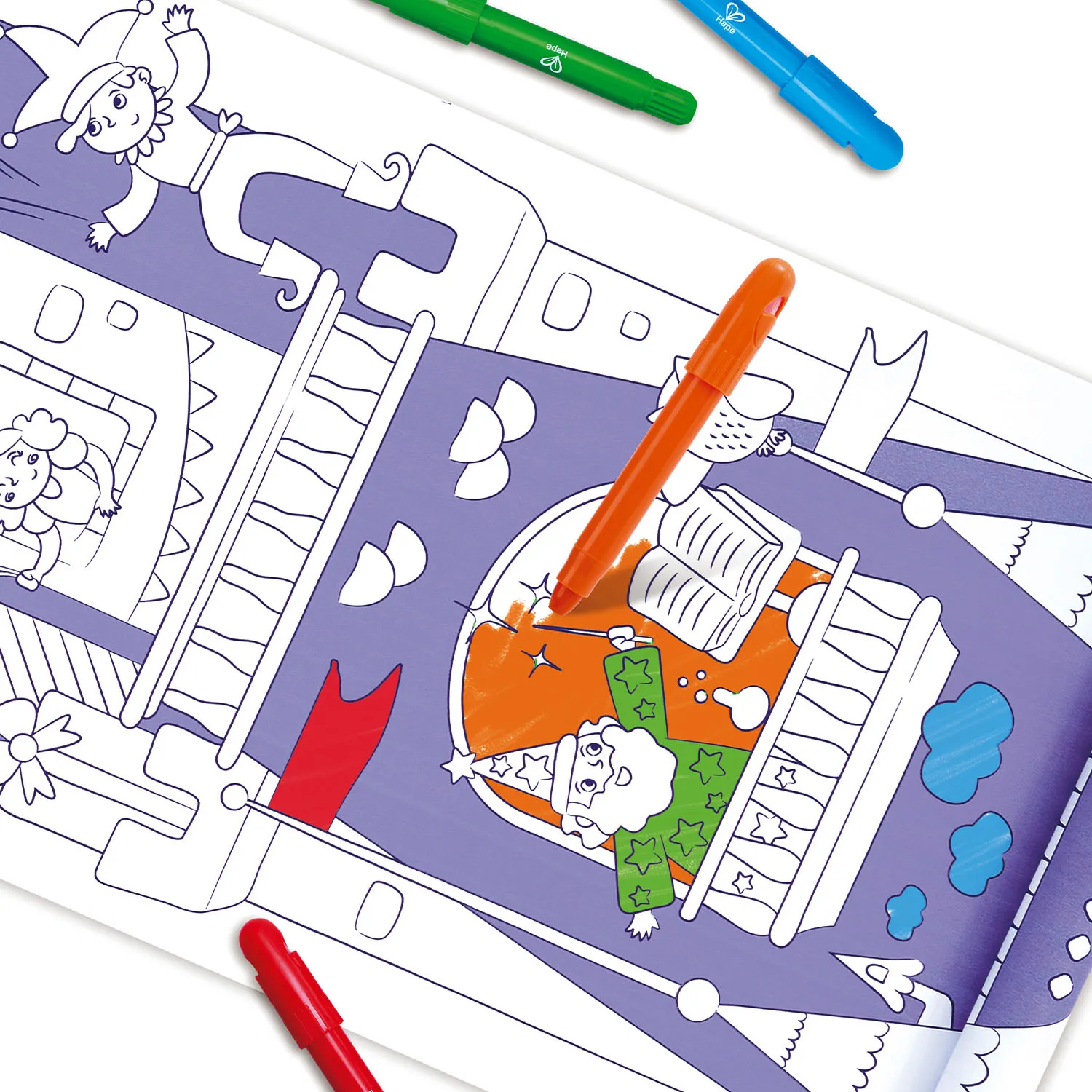 Набор большой игровой HAPE «Юный Пикассо» Раскрась величественный замок! E2019_HP