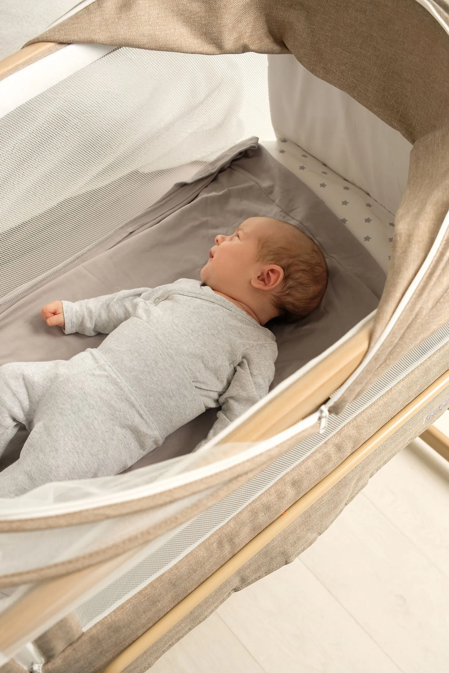 Люлька-колыбель 4 в 1 приставная Fiorellino beige