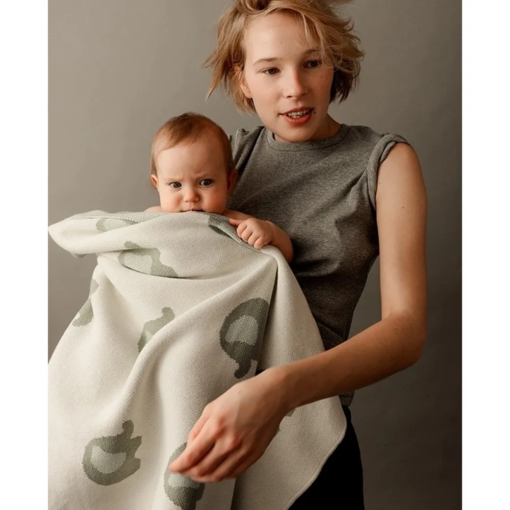 Плед детский LoomKnits Слоники Мультиколор 80х120 см