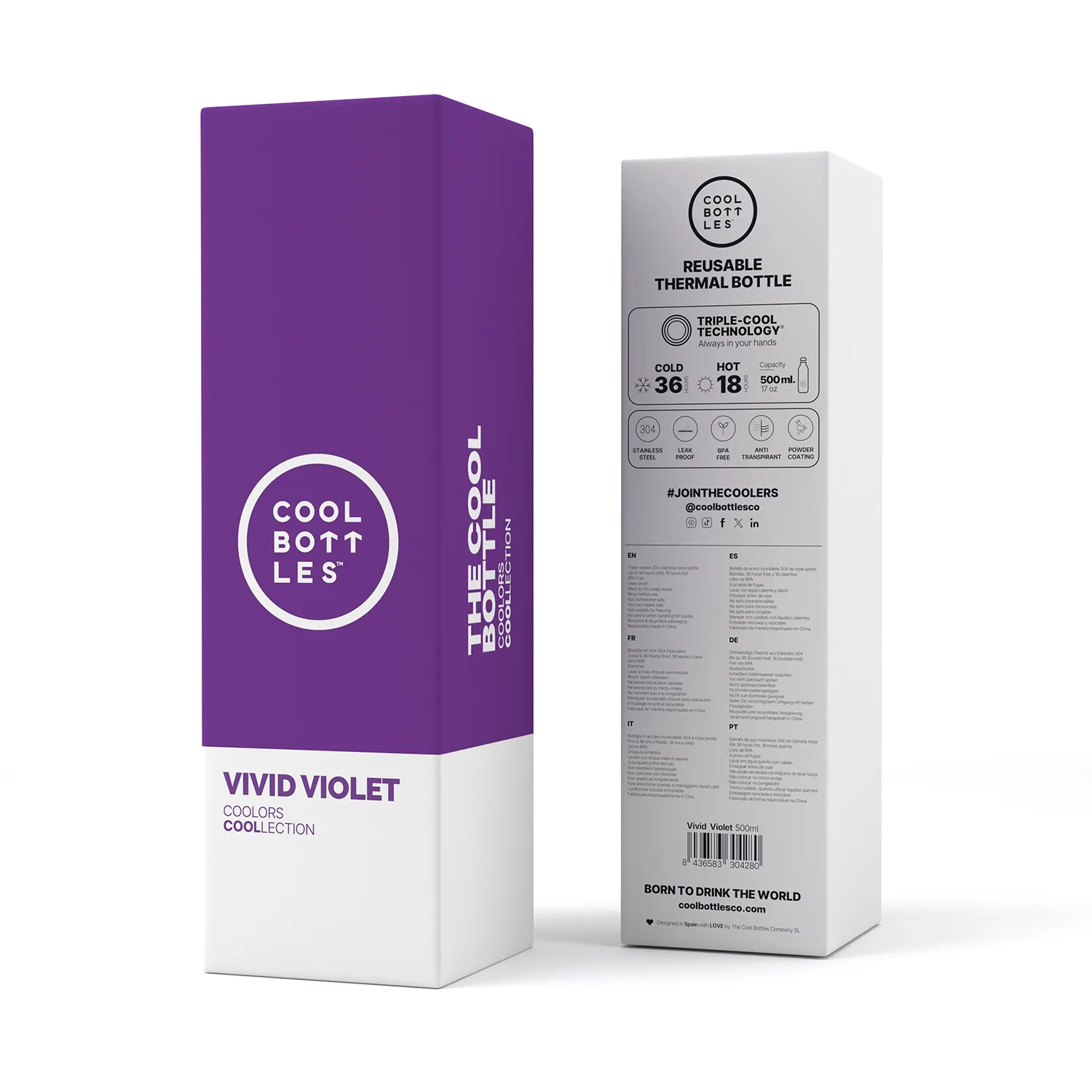 Термос-термобутылка Cool Bottles Vivid Violet 500 мл CB500VIV