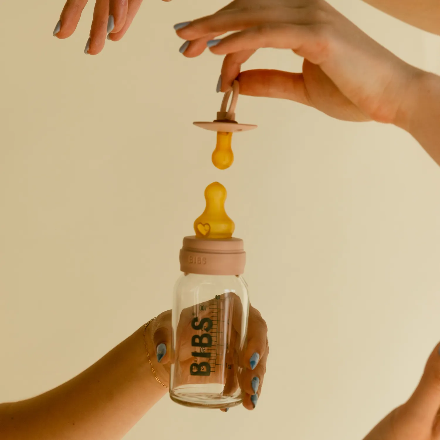 Соска BIBS латексная для бутылочки средний поток, 2 шт.