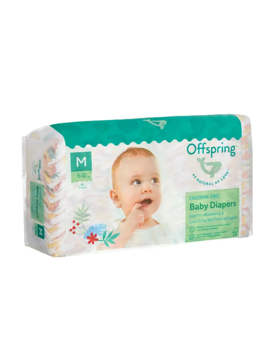 Подгузники Offspring M 6-10 кг Ананасы 42 шт