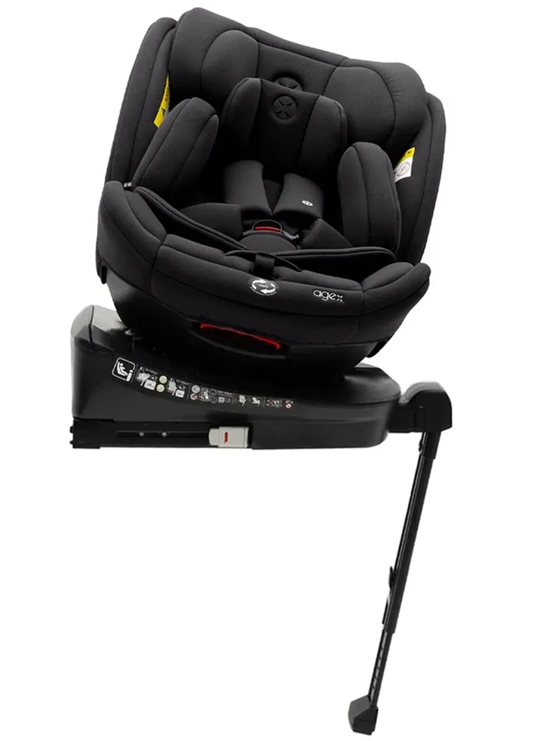 Автокресло 0+/1/2/3 Agex Comfort i-Fix 360 нов, черный (black). Изображение 1