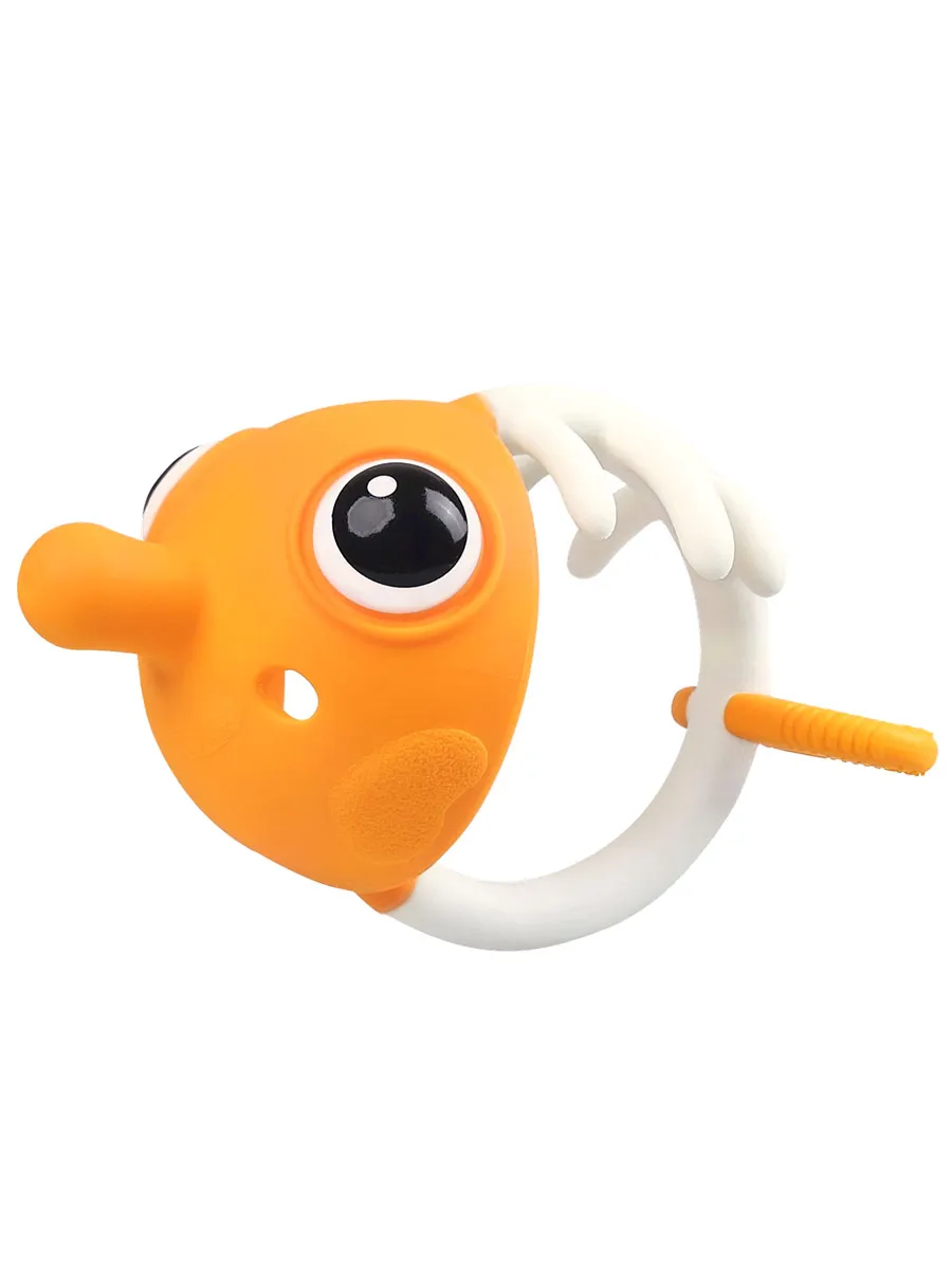 Прорезыватель Mombella силиконовый Рыбка желтый 02104. Изображение 3