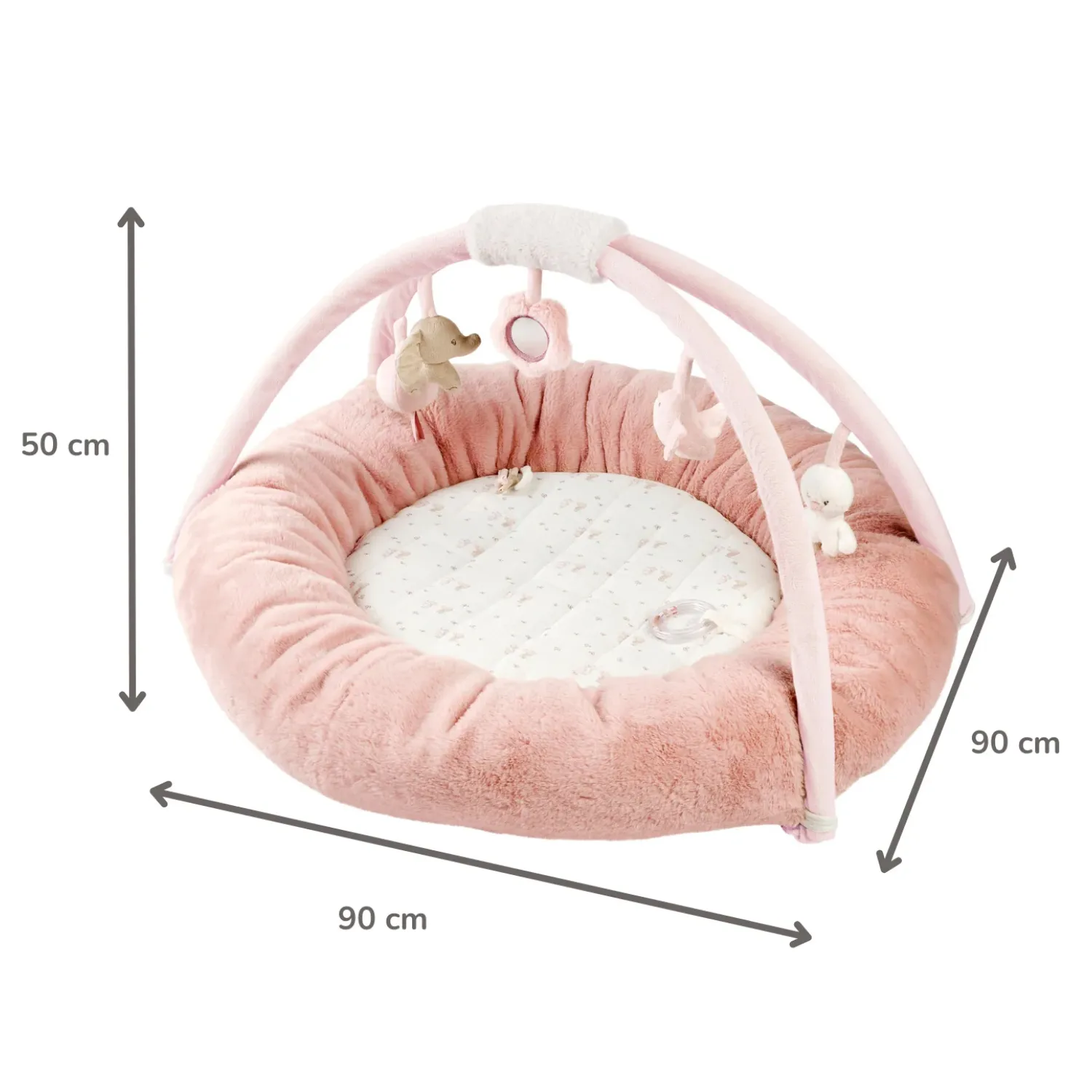 Коврик детский игровой круглый Nattou FANFAN с арками Слонёнок и Утёнок 759243