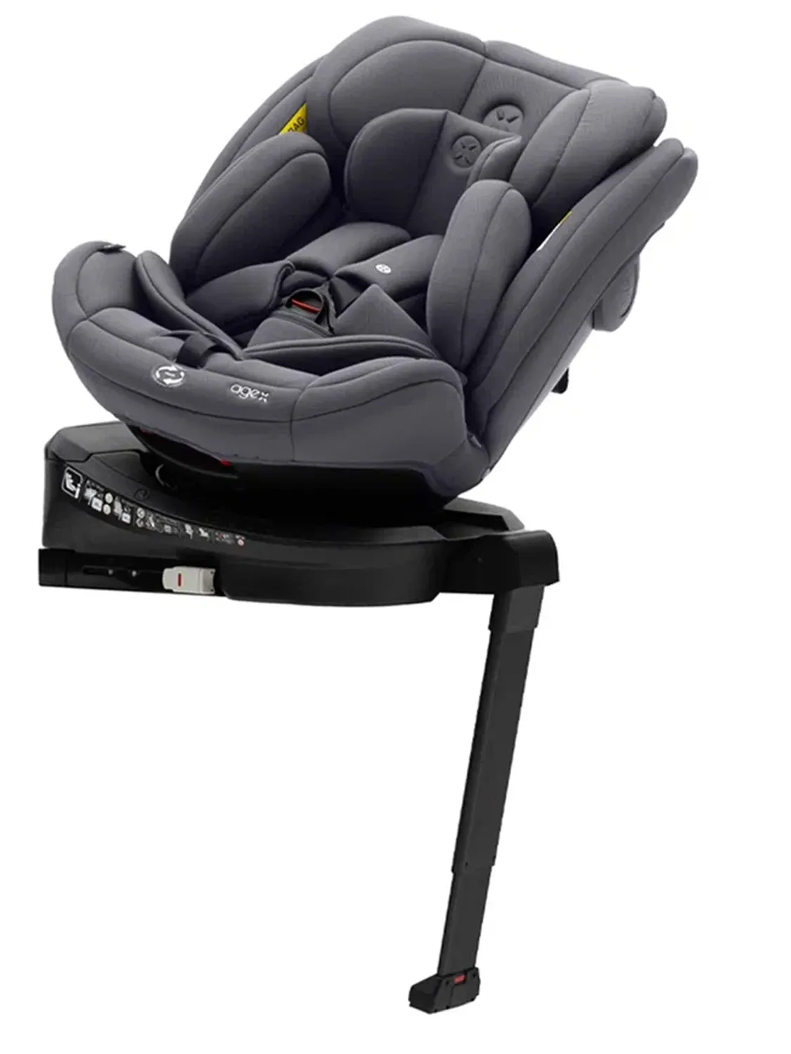 Автокресло 0+/1/2/3 Agex Comfort i-Fix 360 нов, серый (grey). Изображение 8