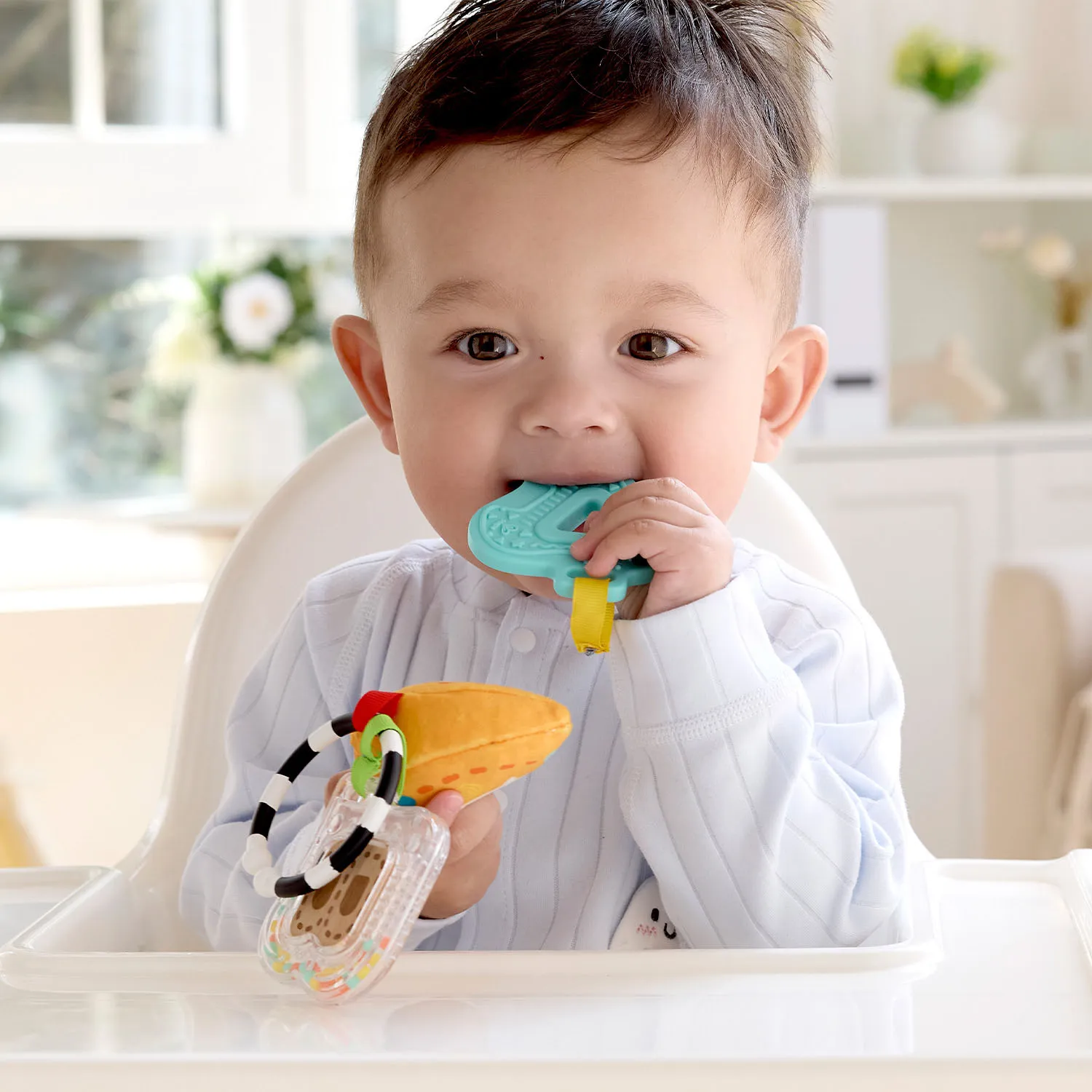 Игрушка развивающая HAPE «Малышам» ABC 3в1 (погремушка, прорезыватель, мягкая игрушка) E0129_HP