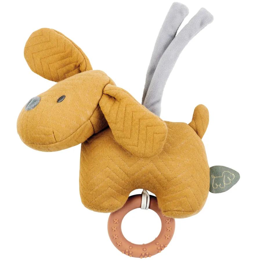 Игрушка мягкая Nattou Musical Soft toy Mini Charlie Собачка caramel музыкальная 388047