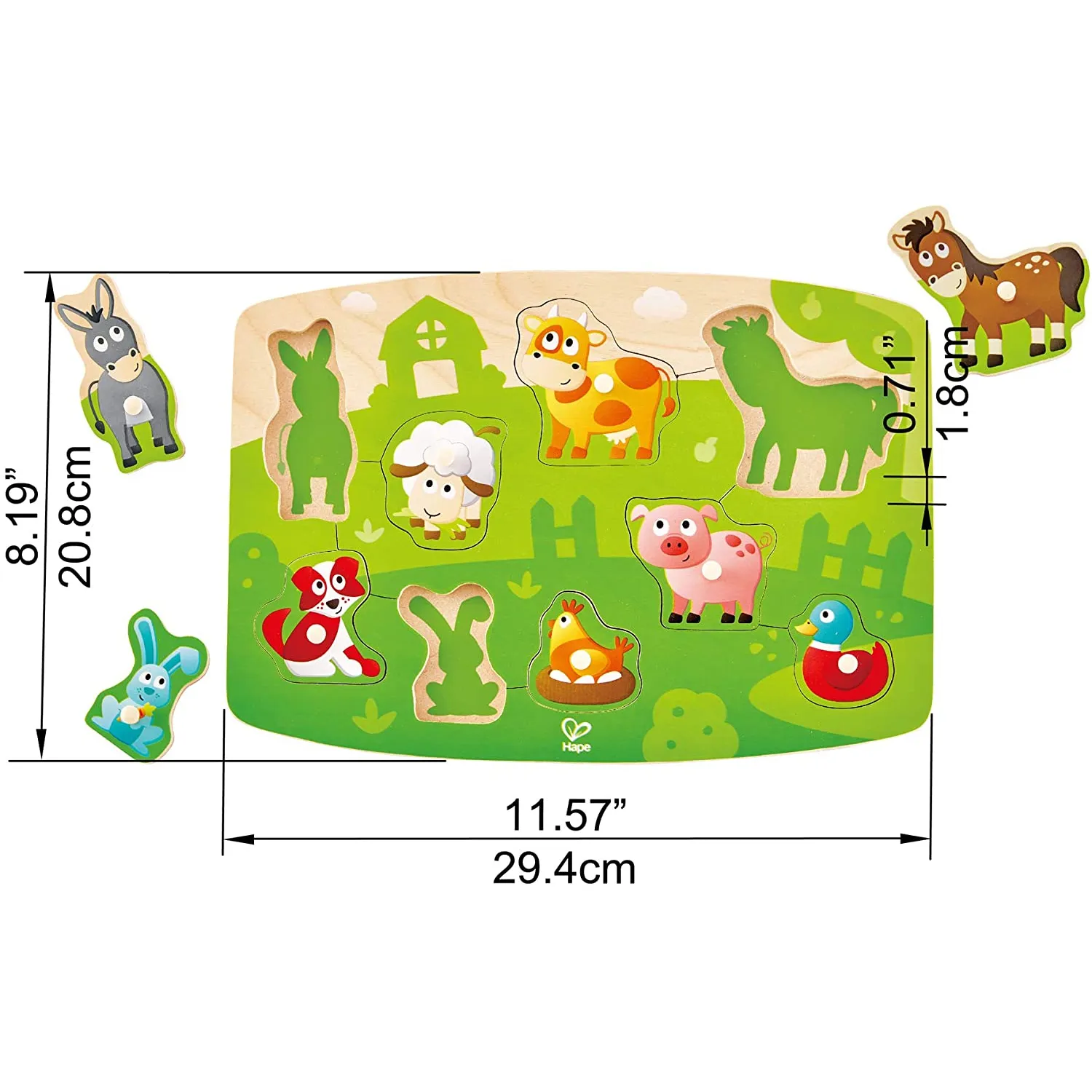 Вкладыши Hape «Ферма» E1408_HP