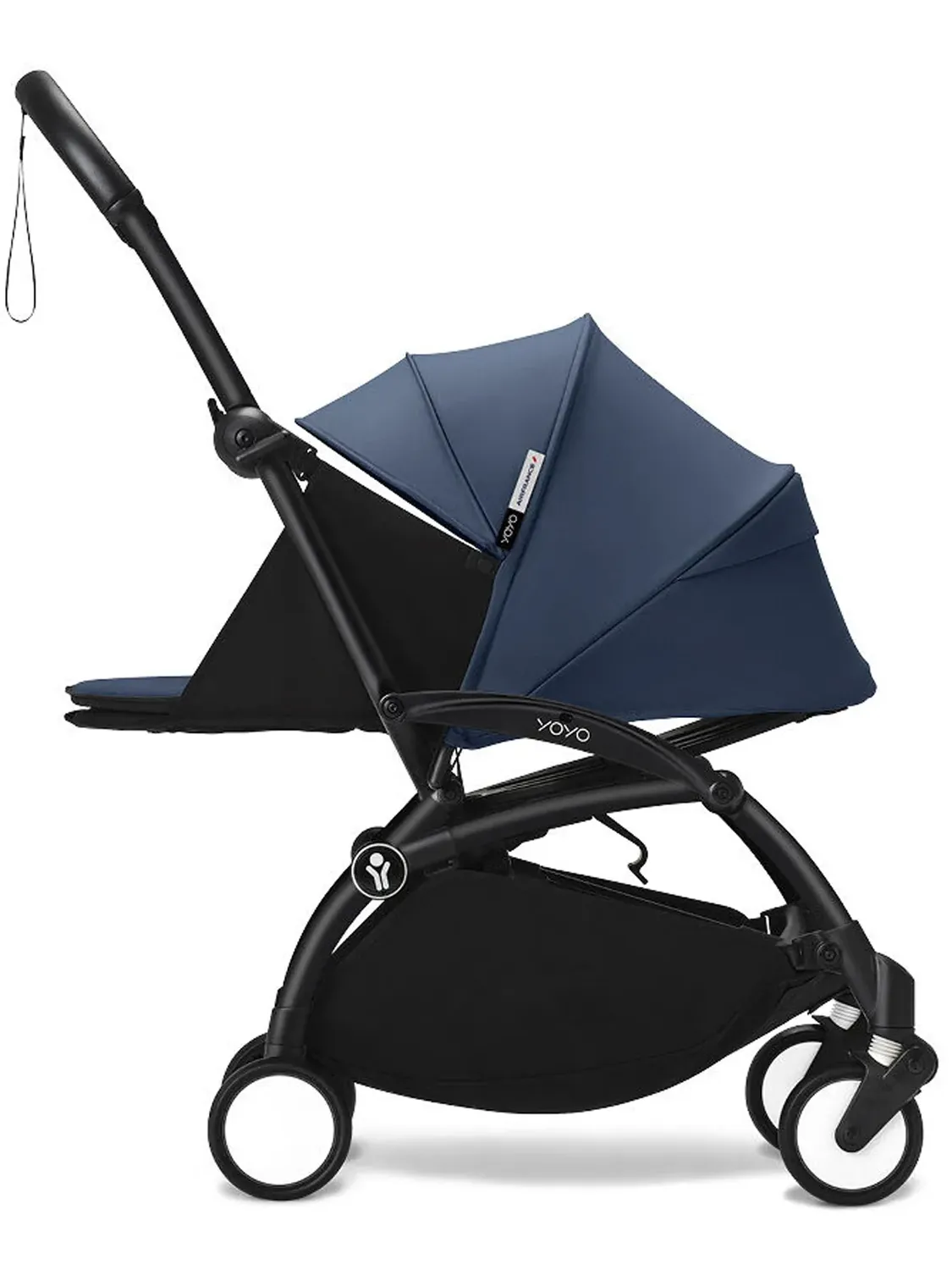 Коляска 2 в 1 STOKKE YOYO3 Эйр Франс синий, рама черная, люлька мягкая. Изображение 4