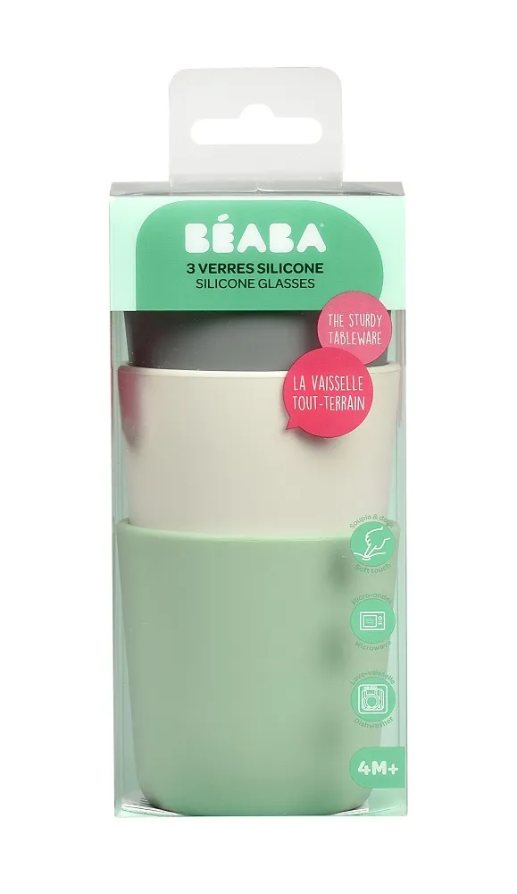 Набор Beaba Lot De 3 Verres Silicone из 3 силиконовых стаканов 180 мл 913545